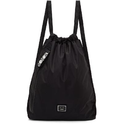 Acne Studios Black Ripstop Drawstring Backpack