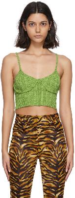 Acne Studios Green Wool Textured Camisole