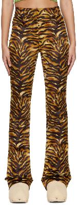 Acne Studios Black & Brown Tiger Print Trousers