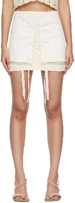 Acne Studios White Cotton Mini Skirt