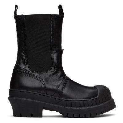 Acne Studios Black Leather Chelsea Boots