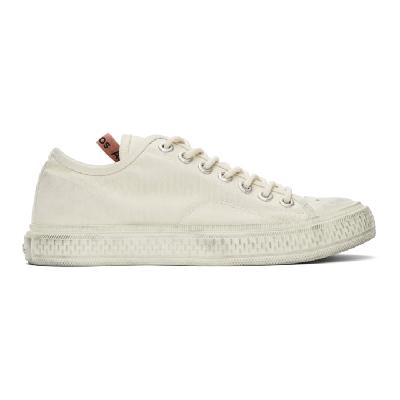 Acne Studios Off-White Canvas Low-Top Sneakers