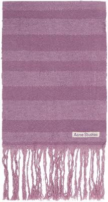 Acne Studios Purple Knit Scarf