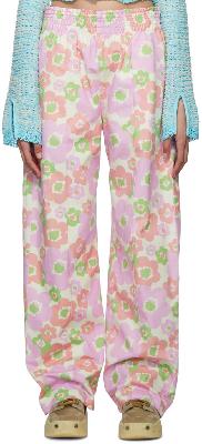 Acne Studios Off-White Flower Print Trousers