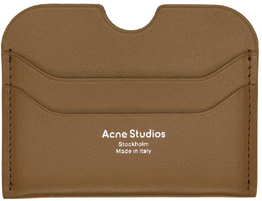 Acne Studios Tan Leather Card Holder