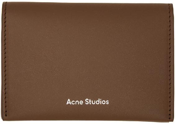 Acne Studios Brown Folded Leather Wallet