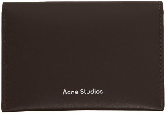 Acne Studios Brown Leather Wallet