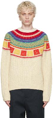 Acne Studios Beige Rainbow Sweater