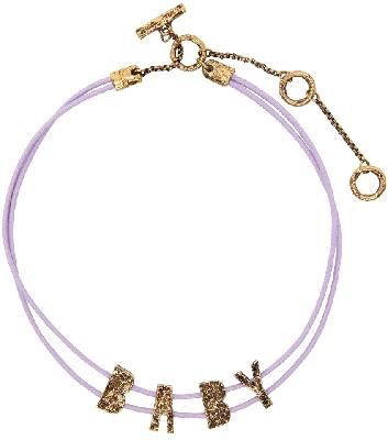 Acne Studios Purple 'Baby' Necklace