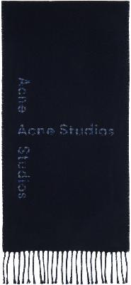 Acne Studios Navy Vasto Scarf