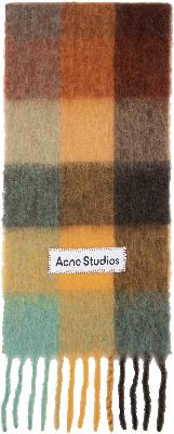 Acne Studios Multicolor Mohair Check Scarf