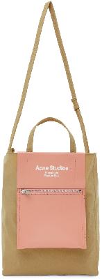 Acne Studios Brown & Pink Medium Tote Bag