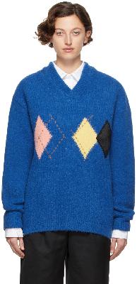 ADER error Blue Argyle Illand Sweater