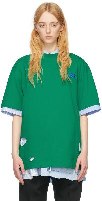 ADER error Green Cotton T-Shirt
