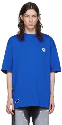 ADER error Blue Cotton T-Shirt