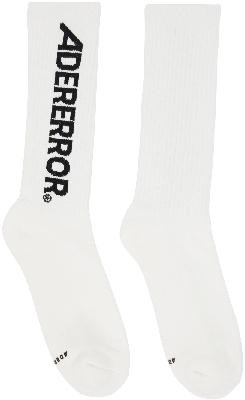 ADER error White Standic Logo Socks