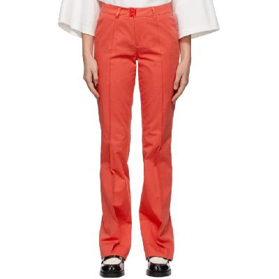 ADER error Red Slit Cuff Trousers