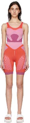 adidas by Stella McCartney Pink & Orange Polyester Playsuit