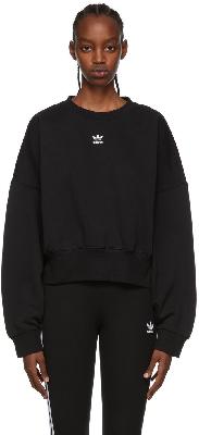 adidas Originals Black Cotton Sweatshirt