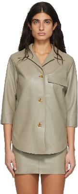 Aeron Khaki Leather Willow Shirt