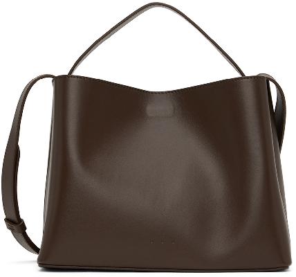 Aesther Ekme Burgundy Leather Mini Shoulder Bag