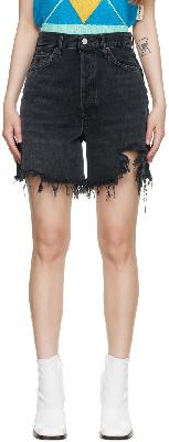 AGOLDE Black Stella Denim Shorts