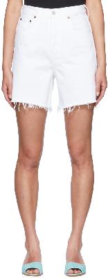 AGOLDE White Stella Shorts