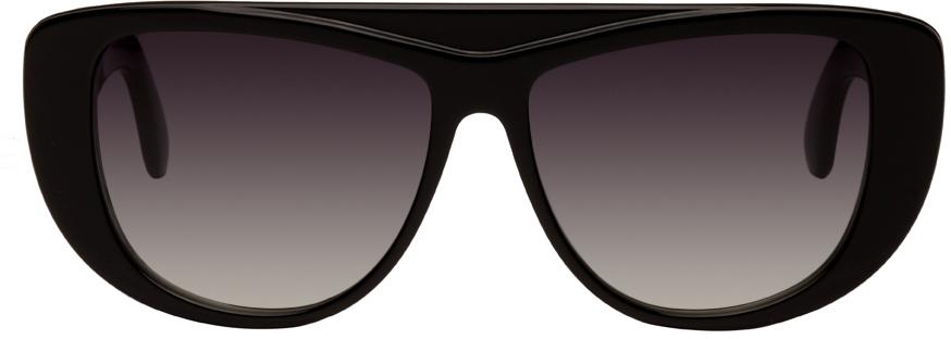 ALAÏA Black Oversized Mask Sunglasses