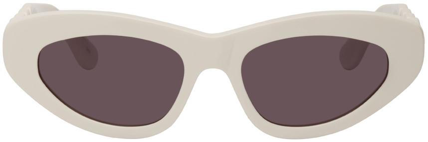 ALAÏA White Oval Sunglasses