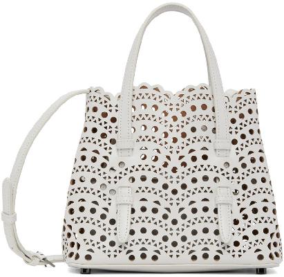 ALAÏA White Mina 20 Top Handle Bag