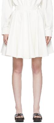ALAÏA White Skater Midi Skirt