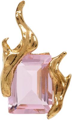 Alan Crocetti Gold Pink Flare Earring