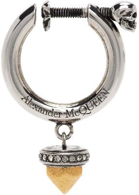 Alexander McQueen Silver Stud Single Earring