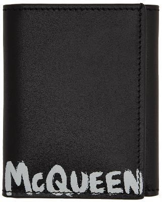 Alexander McQueen Black Logo Trifold Wallet