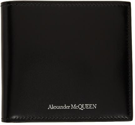 Alexander McQueen Black Polished Bifold Wallet