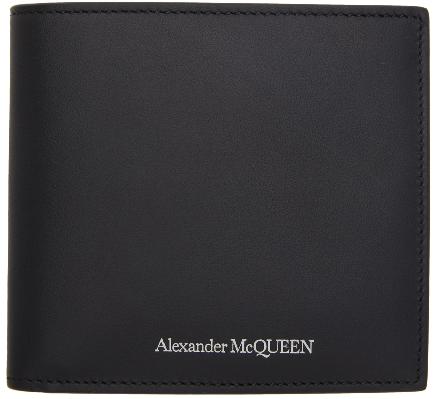 Alexander McQueen Black Leather Bifold Wallet