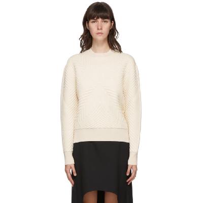 Alexander McQueen Off-White Quilted Knit Sweater