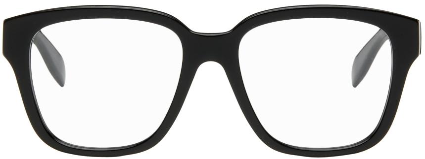 Alexander McQueen Black Graffiti Optical Glasses