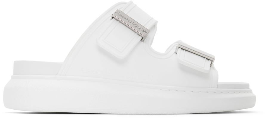 Alexander McQueen White Hybrid Slide Sandals