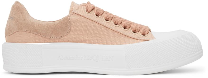 Alexander McQueen Pink Deck Lace Plimsoll Sneakers
