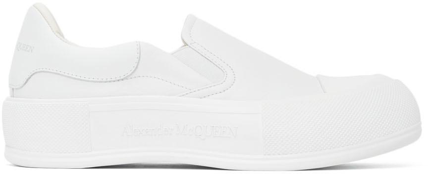 Alexander McQueen White Deck Skate Plimsoll Sneakers