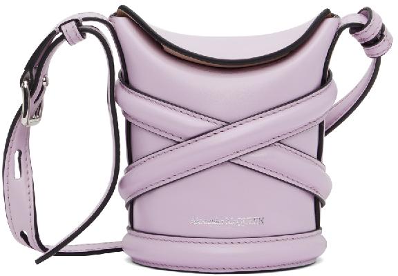 Alexander McQueen Purple Mini 'The Curve' Bag