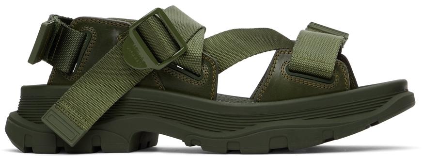 Alexander McQueen Khaki Tread Sandals