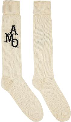 Alexander McQueen Off-White Monogram Socks