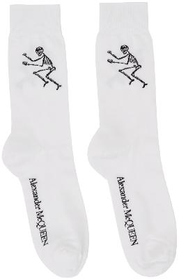 Alexander McQueen White Skeleton Socks