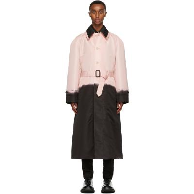 Alexander McQueen Pink & Black Layered Trench Coat