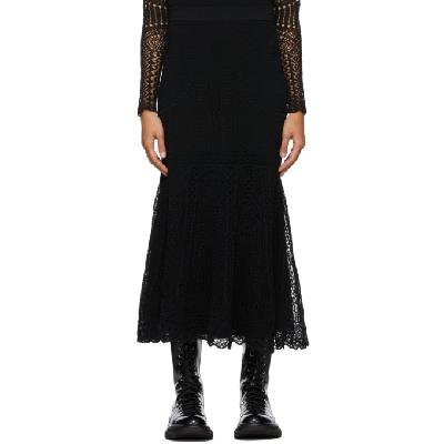 Alexander McQueen Black Patchwork Skirt