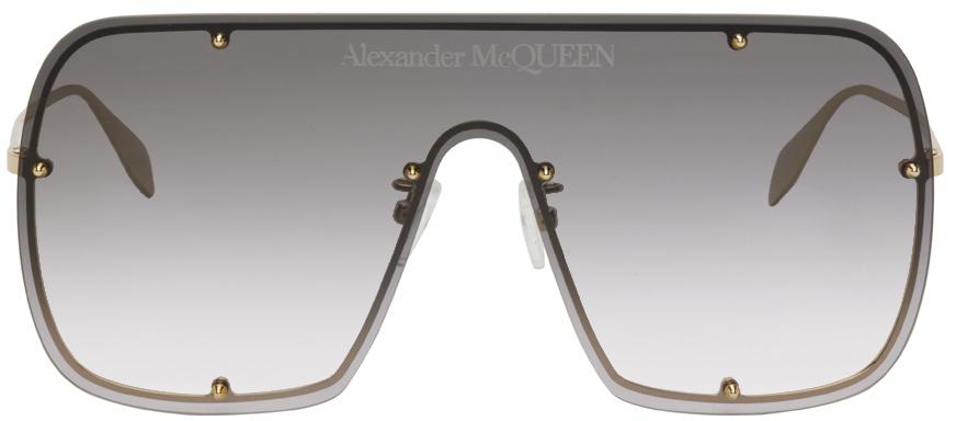 Alexander McQueen Gold Mask Titan Sunglasses