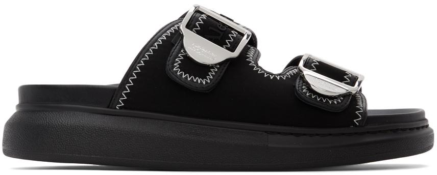 Alexander McQueen Black Hybrid Slide Sandals