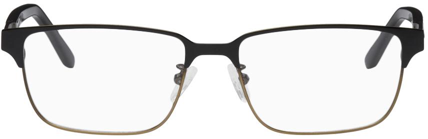 Alexander McQueen Black Rectangular Glasses